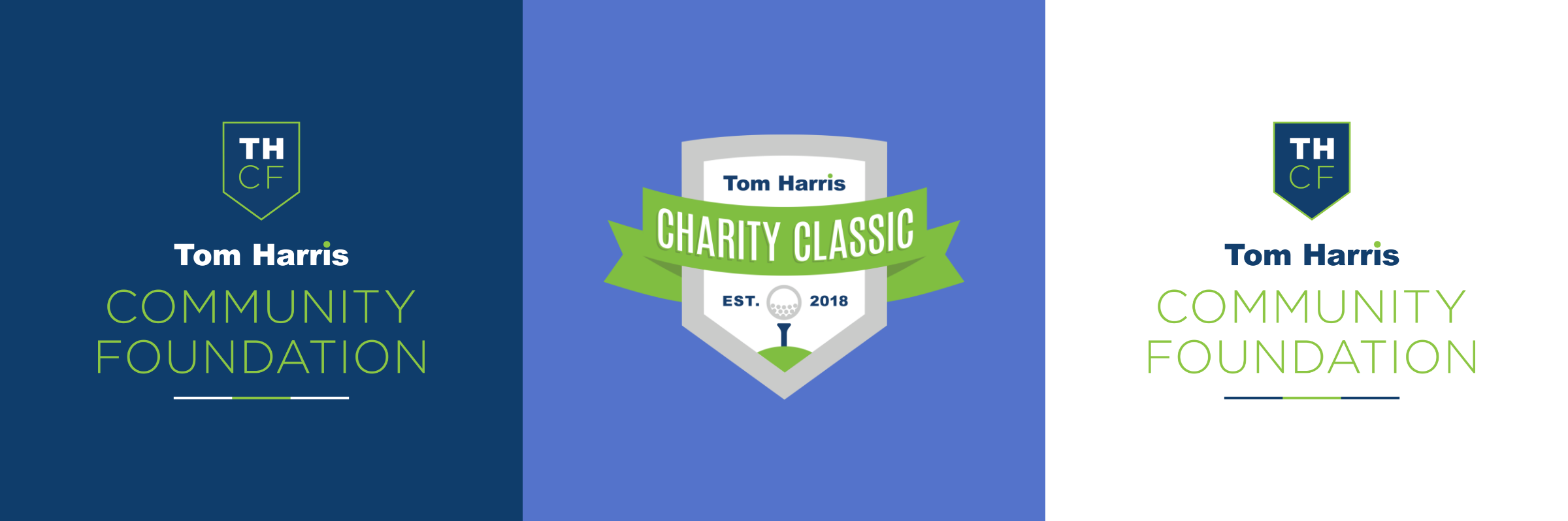Tom Harris Community Foundation and Tom Harris Charity Classic logos.
