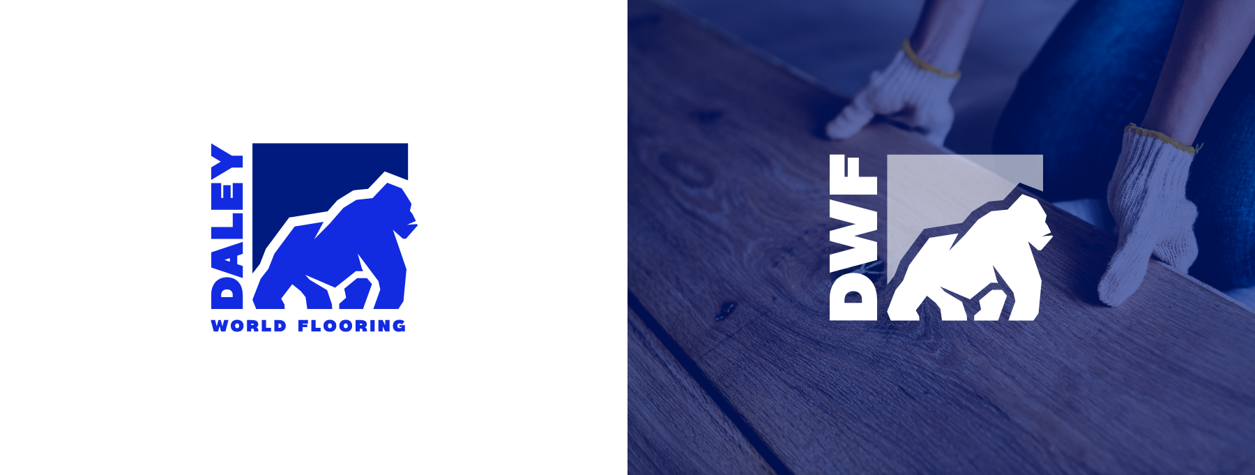 Daley World Flooring logo designed by Array Ad Agency in Nanaimo, BC.